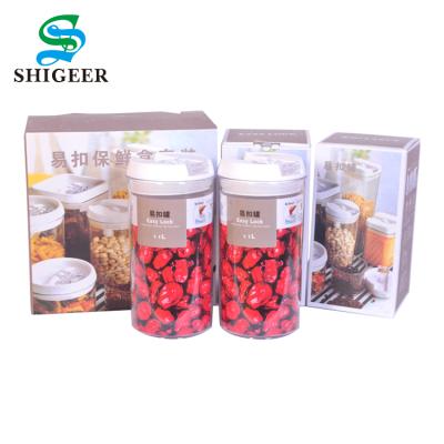 China Freshness Preservation Kitchen Use Customized PP Plastic Airtight Dry Food Storage Container 2pcs Set for sale