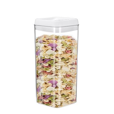 China Freshness Preservation Customized 3.1L Square Kitchen Use Plastic Airtight For Large Transparent Food Storage Containers for sale