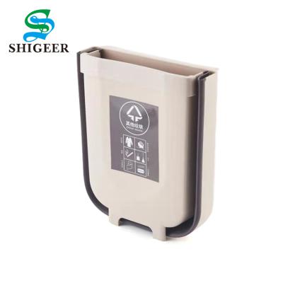 China Rectangular Type Stocked Folding Kitchen Custom Outdoor Household Office Trash Can for sale