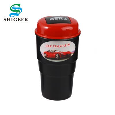 China Custom Stored Mini Plastic Car Trash Cans 600ML Waste Bins for sale