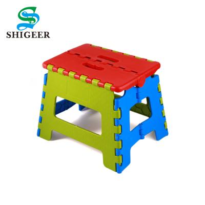 China New Foldable Design Customized Portable Home Outdoor Children Plastic Folding Travel Stool for sale