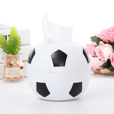 China Tableware Custom Printed Football Plastic Type Eco Friendly Mini Paper Tissue Box for sale