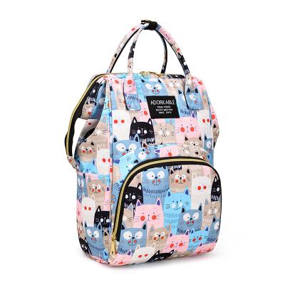 China Durable Multifunctional Mom Diaper Maternity Backpacks Lightweight Anti-theft Pocket Travel Bag For Parents Baby Diaper Bag Nylon for sale