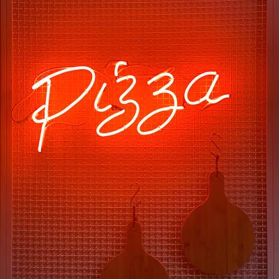 China Buildings Fast Delivery Pizza Neon Sign Letters Custom Neon Electronic Sign Neon Light For Restaurant Business Store for sale