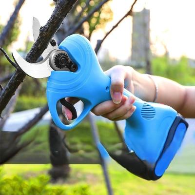 China Anti-Slip Grip Electric Pruning Shear Rechargeable Home Garden Scissors Cordless Secateur Fruit Tree Branches Cutter For Farmer Convenient for sale