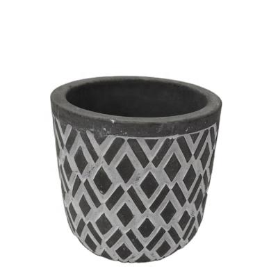 China Mini modern concrete flower pot for home decoration macetas cement tabletop vase for sale