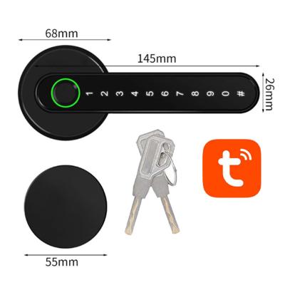 China Wholesale Zinc Alloy Biometric Fingerprint Door BLE APP tuya WiFi Passcode Smart Door Lock for Office for sale