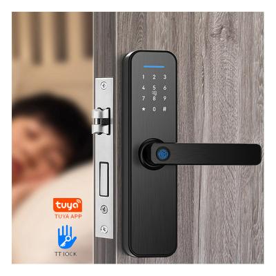 China TUya version or TTLock version Digital code RFID card TTLock app hotel door lock electronic security system or standard version Ble Wifi tuya Smart password for sale