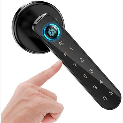 China Zinc Alloy Security Electronic Smart Biometric Secure Fingerprint Keyless Passcode Push And Pull Automatic Entry Touch Digital Passworddoor Lock for sale