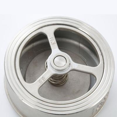 China Double Type 316 Stainless Steel Lift Type Wafer Water Plate H71 DN100 PN16 CF8M Check Valve for sale