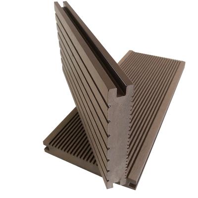 China Eco-friendly Waterproof Extruded Wood Plastic Composite Decking Wood Plastic Floor Board for sale