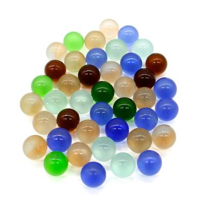 China Mix Color Toys 16MM 25MM Round Glass Marbles For Kids Toys for sale