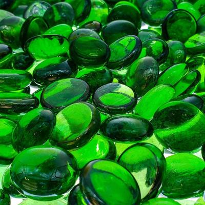 China Home Decoration Vase / Garden / Clear Shinny Green Glass Beads for sale