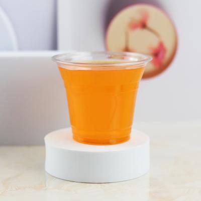 China Custom Clear 95mm PET Bubble Tea Party Cups Disposable Plastic Beer Cups 9oz Eco-Friendly Disposable Cups for sale