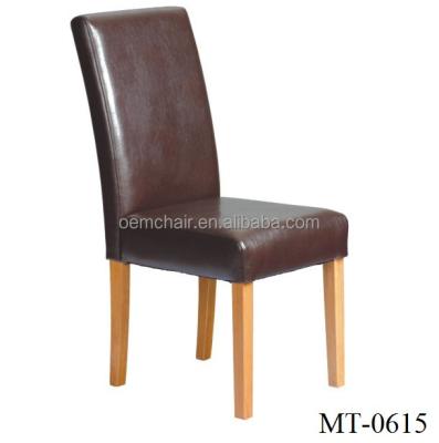 China Modern Hot Sale Wood Frame Pastor Chairs PU Dining Chair for sale