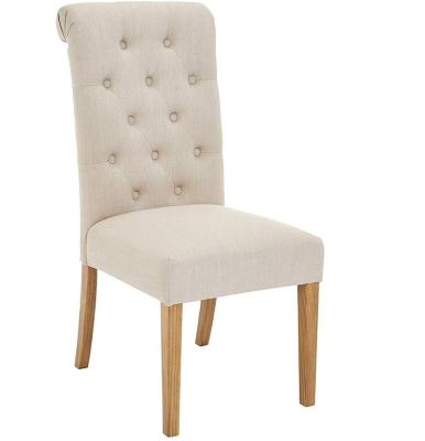 China Modern Solid Wood Button Tufted Pastors Dining Chair for sale