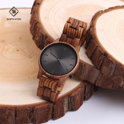 China New OEM High Quality Water Resistant Men's Women's Fashion Custom Logo Bamboo Wood Quartz Watch Price for sale