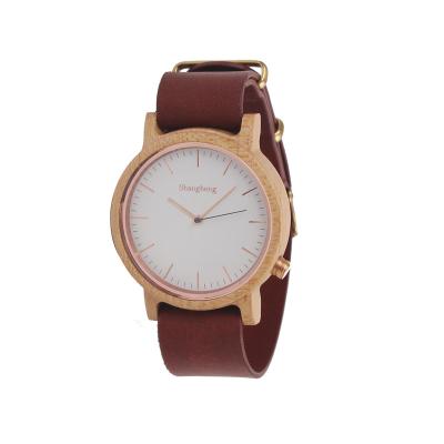 China SOPEWOD Logo Non-Specific Eco-Friendly Handmade Engraved Leather Strap Wooden Watches For Men And Women for sale