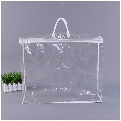 China PVC storage BIODEGRADABLE EVA transparent cosmetic wash bag sewing three-dimensional packaging bag plastic zipper handbag for sale