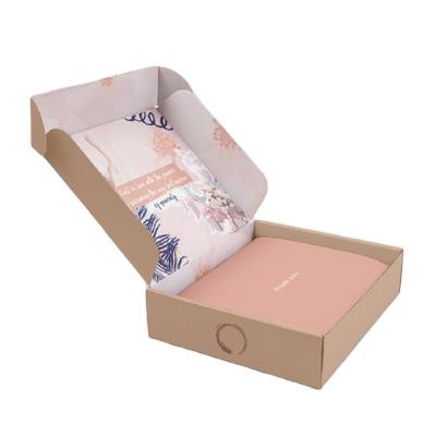 China paper & Cardboard Wholesale Customize Announcement Box With Logo Corrugated Biodegradable Pink Printing Packaging Airplane Announcement Shipping Cardboard for sale