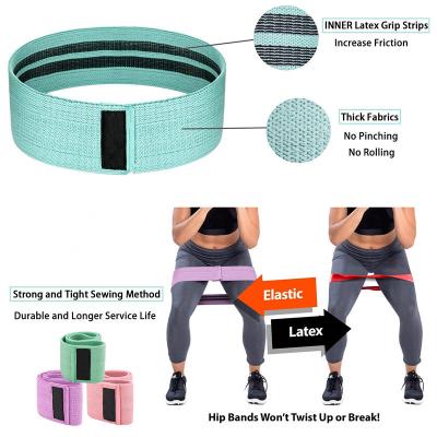 China Logo Training Gym Squat Exercise New Design Elasticity Workout High Quality/High Booty Pink Fitness Gear Fit Sleeve Form Circle Resistance Bands for sale