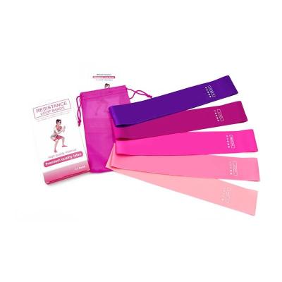 China Yoga Sports Yoga Training Pilates Set Fitness Custom Logo 5 Pcs Colors 100% Latex Resistance Bands for sale