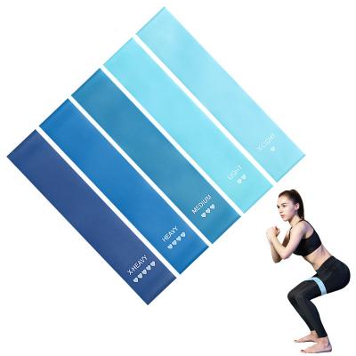 China Yoga Sports Wholesale Do Your Own Do Your Own Resistance Bands Gradient Blue Latex Elastic Fitness Resistance Bands for sale