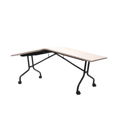 China Wholesale Foldable Metal Leg Soken Conference Table Smart Folding Meeting Desk With Wheels for sale