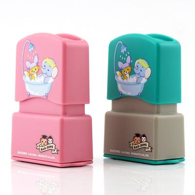 China Indelible Cute Soft Cartoon Fabric Photosensitive Children Toy Flash Stamp for sale