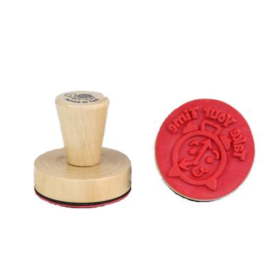 China Round Shape Eco-friendly Custom Wooden Stamp For Decoration for sale