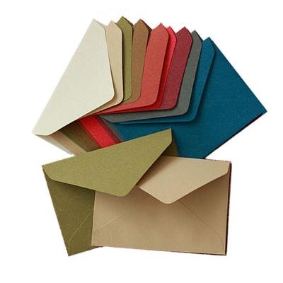 China Pure Colored Style Retro Simple Multicolor Simple Style Invitation Letterhead Envelopes Vintage Color Wax Stamp Triangle Literary Envelope 16.2*11.4mm for sale