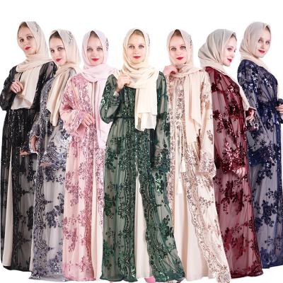 China YQ1005 Abaya Breathable Luxury 7 Free Shipping Color Setting Embroidery Muslim Women's Islamic Clothing Middle East Dress for sale