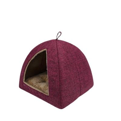 China Handwork Art Mongolian Bag Modeling Winter Four-Seasons Canvas Pet Cat Dog Nest Warm General for sale