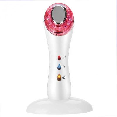 China Custom Face Lift Beauty Device Skin Care Facial Acne Remove Ultrasonic Galvanic Electric LED Face Massager EMS for sale