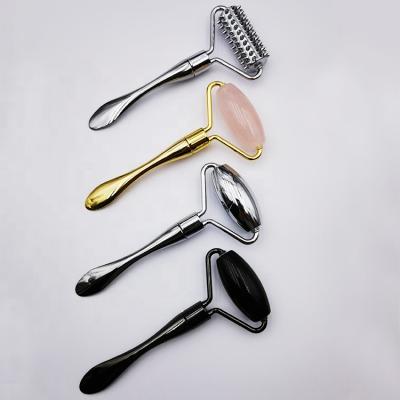 China New Design Derma Face Roller Face Lifting Skin Care Silver 3d Massage Face Roller for sale