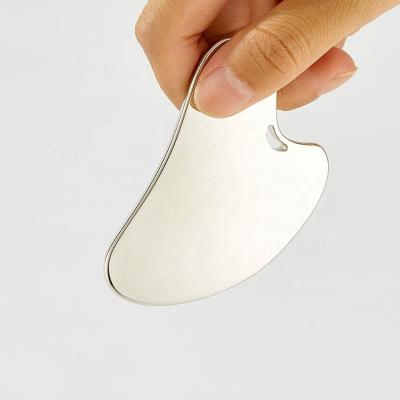 China Private Label Body Guasha Scrapper Beauty Body Massager Face Lifting Zinc Gua Sha Zinc Metal Gua Sha for sale