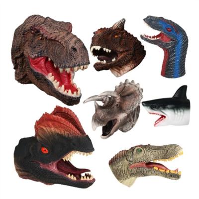 China Gift Hand Puppet Toys For Kids Vinyl Rubber Soft Gloves For Kids Model Gift Hand Puppet Toys For Kids Hand Puppet Figure Animal Head Toys for sale