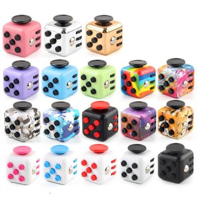 China Multifunctional Decompression Cube Hand For Children 6 Sides Stress Cube Spinner Autism Anxiety Relief Focus Anti Toys Cube Antistress for sale