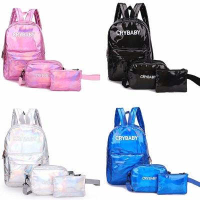 China New 3/4/5 piece large capacity multifunctional backpack set college student backpack university student schoolbag for sale