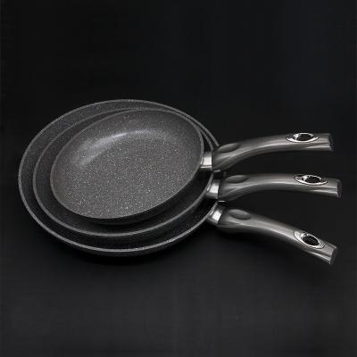 China High Quality LFGB Sustainable Imitate Die Cast Aluminum Non Stick Marble Coating Frying Pan for sale