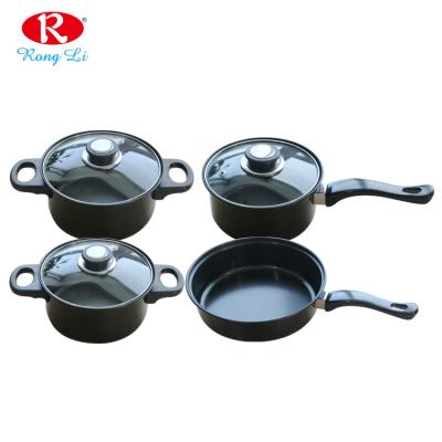 China Viable cheap price 7pcs carbon steel cookware sets for sale