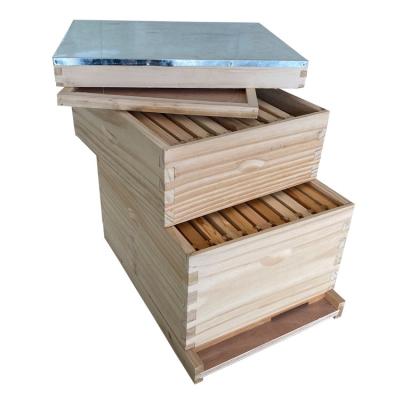 China 2022 Wholesale Bee Farm Two Layers Langstroth Wooden Bee Heaps Langstroth Hive Other Animal Husbandry Equipment for sale