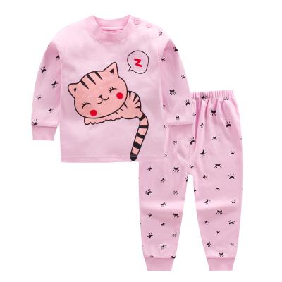 China Breathable Children's Breathable Underwear Set Cotton Boys And Girls Autumn Clothes Long Trousers Two-Piece Suit Clothes For Kids Aged 0-8 for sale