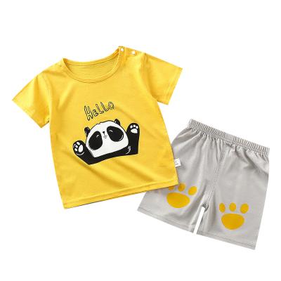 China 2021 summer breathable children's shorts suits cotton breathable short-sleeved men's T-shirt and men's clothing children's baby women's for sale