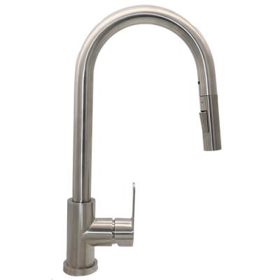 China Pull Out Spray Oil Brushed Stainless Steel Bronze Adjustable Kitchen Sink Faucet for sale