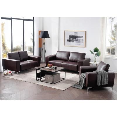 China Cheap Living Room Leather Sofa (Other) Adjustable High Quality Leather Sofa Luxury Loveseat Recliner Set for sale