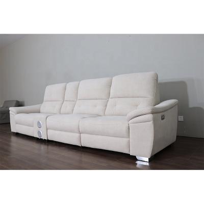 China (Other) Factory OEM 3 Seater Power Recliner Adjustable Functional Fabric Sofa Modern for sale