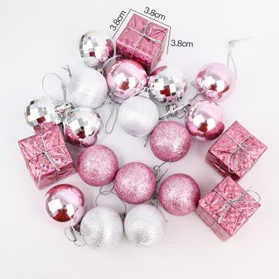 China 2021 Hot Sale Fashionable Cake Decoration Shatterproof Plastic Christmas Tree Ornaments Ball Set For Christmas Party Supplies for sale