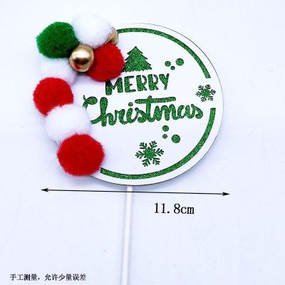 China 2020 New Hot Sale Christmas Decoration Acrylic Baking Supplies Cake Plug-in Cute Christmas Gifts Gingerbread Man Acrylic Cake Toppers for sale