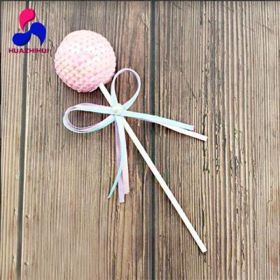 China Disposable Birthday Party Decoration Sequin Ball Cake Toppers Cake Plug-in for sale